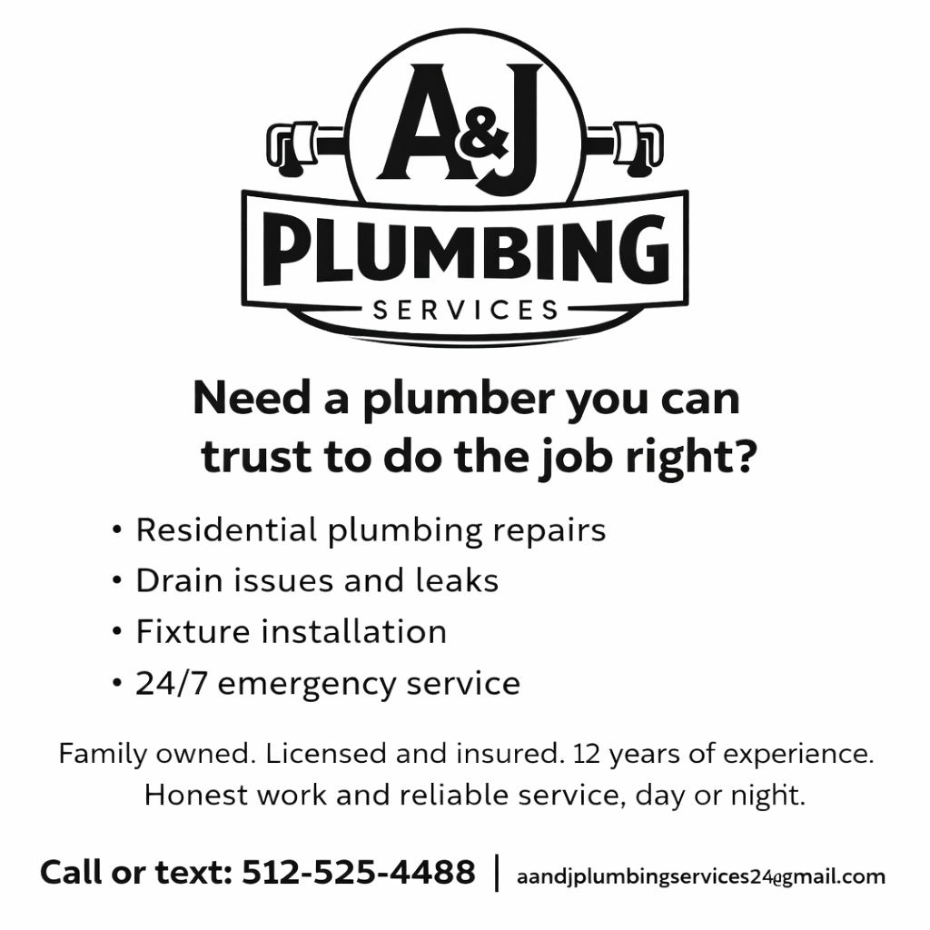 A&J Plumbing ad